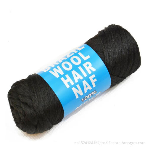 hair yarn Brazilian wool hair low temperature flame retardant synthetic fiber for braiding